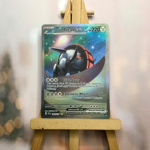 Thẻ hình Pokemon Iron Treads Ex 248/198 - Lá bài lẻ Scarlet & Violet Base Set Special Illustration Rare tiếng Anh chính hãng ảnh 3