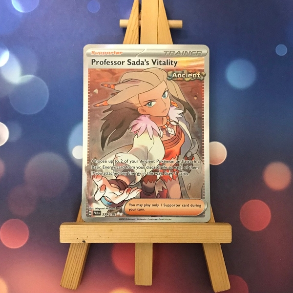 Thẻ hình Pokemon Professor Sada's Vitality 239/182 - Lá bài lẻ Paradox Rift Full Art Secret Rare tiếng Anh chính hãng ảnh 2
