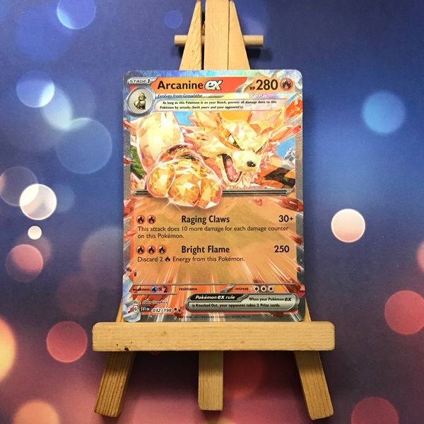 Thẻ hình Pokemon Arcanine ex 032/198 - Lá bài Scarlet & Violet Base Set Ultra Rare tiếng Anh chính hãng ảnh 2
