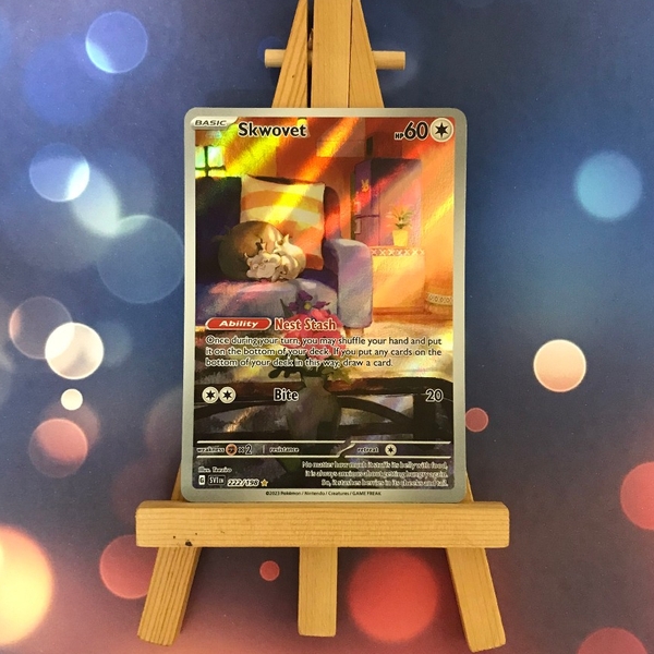 Thẻ hình Pokemon Skwovet 222/198 - Lá bài lẻ Scarlet & Violet Base Set Illustration Rare tiếng Anh chính hãng ảnh 3