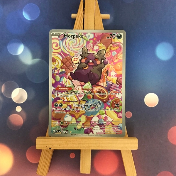 Thẻ hình Pokemon Morpeko 206/182 - Lá bài lẻ Paradox Rift Illustration Rare tiếng Anh chính hãng ảnh 2