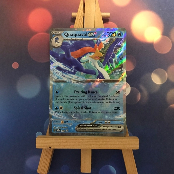 Thẻ hình Pokemon Quaquaval ex SVP035 - Lá bài lẻ Promo tiếng Anh chính hãng ảnh 5