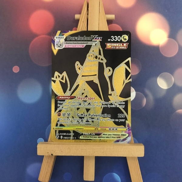 Thẻ hình Pokemon Duraludon VMAX TG30/TG30 - Lá bài lẻ Sword & Shield: Silver Tempest Gold Secret tiếng Anh chính hãng ảnh 2