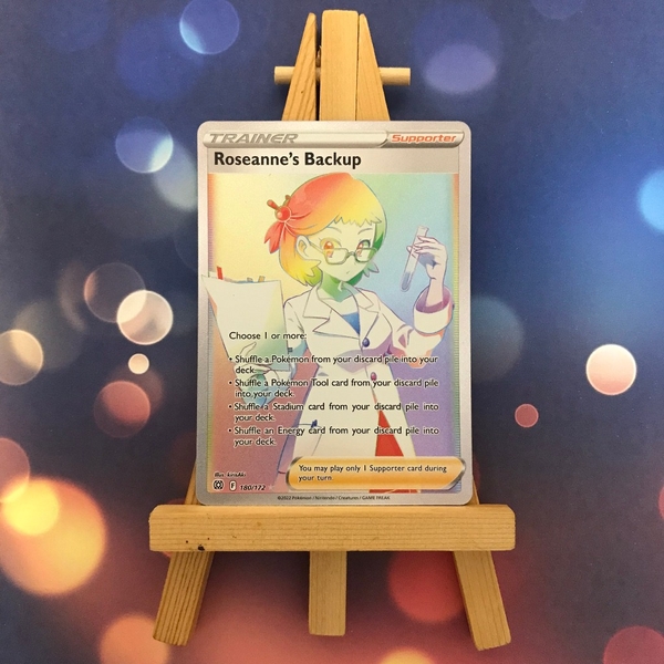 Thẻ hình Pokemon Roseanne's Backup 180/172 - Lá bài lẻ Hyper Rare tiếng Anh chính hãng ảnh 2