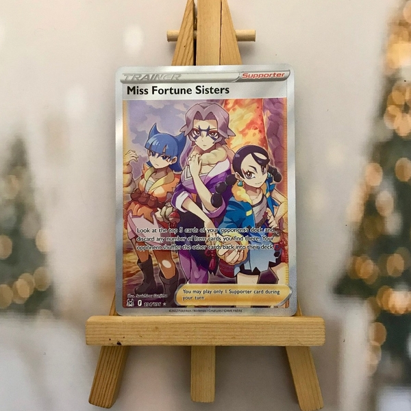 Thẻ hình Pokemon Miss Fortune Sisters 194/196 - Lá bài lẻ Lost Origin Full Art Ultra Rare tiếng Anh chính hãng