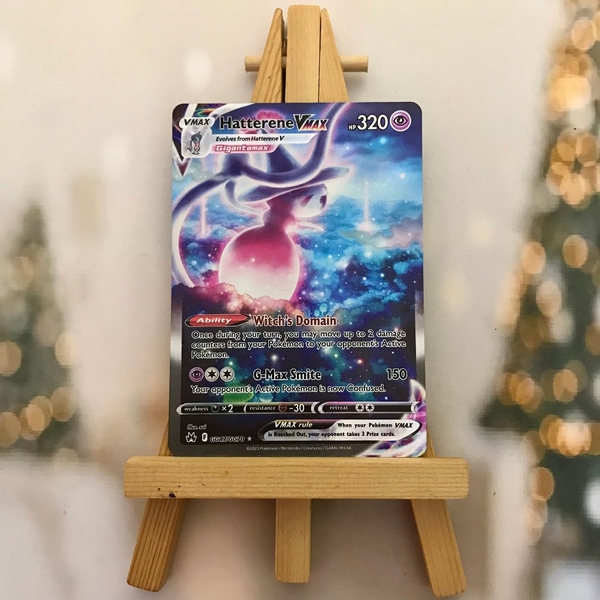 Thẻ hình Pokemon Hatterene VMAX GG47/GG70 - Lá bài lẻ Crown Zenith Ultra Rare tiếng Anh chính hãng ảnh 2