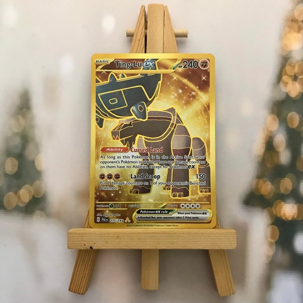 Thẻ hình Pokemon Ting-Lu ex 275/193 - Lá bài lẻ Paldea Evolved Gold Secret Rare tiếng Anh chính hãng