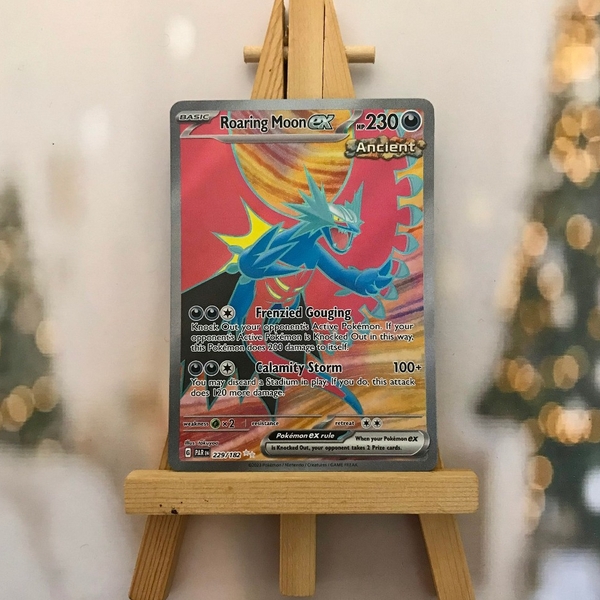 Thẻ hình Pokemon Roaring Moon ex 229/182 - Lá bài lẻ Paradox Rift Full Art Secret Rare tiếng Anh chính hãng