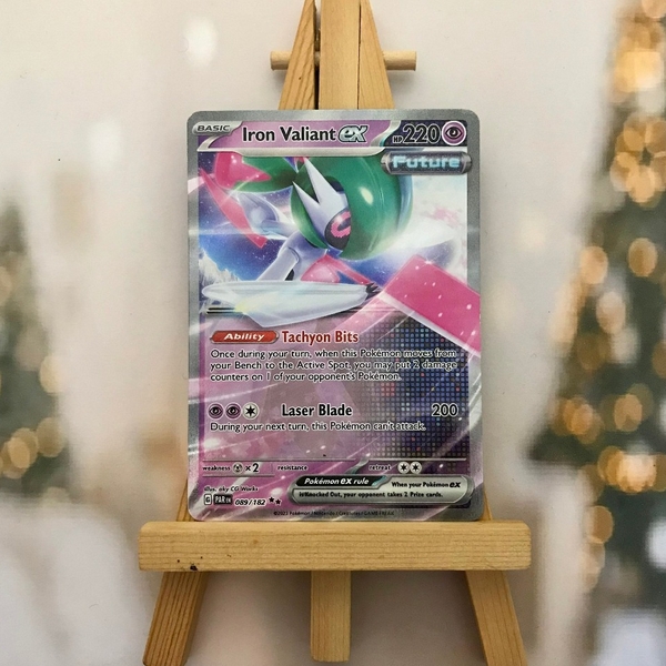 Thẻ hình Pokemon Iron Valiant ex 089/182 - Lá bài Scarlet & Violet: Paradox Rift Ultra Rare tiếng Anh chính hãng ảnh 2