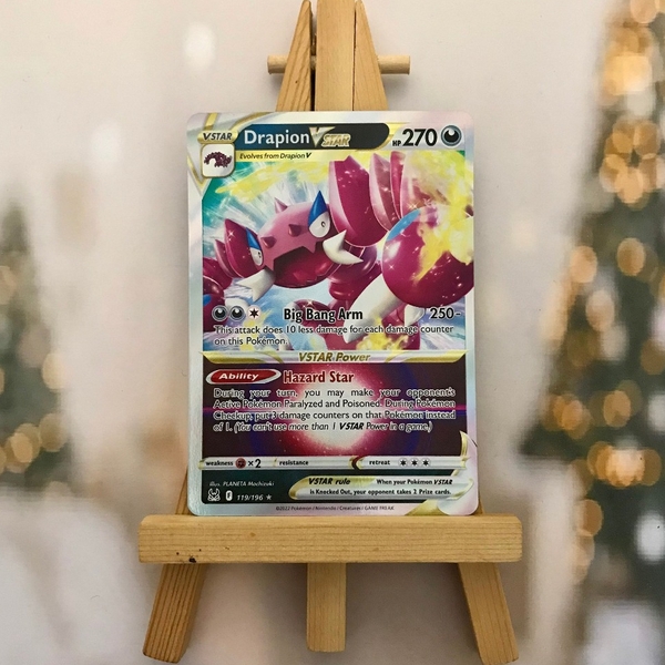 Thẻ hình Pokemon Drapion VSTAR 119/196 - Lá bài lẻ Lost Origin Ultra Rare tiếng Anh chính hãng ảnh 2