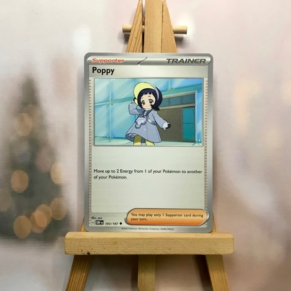 Thẻ hình Pokemon Poppy 193/197 - Lá bài Scarlet & Violet: Obsidian Flames Uncommon Reverse Holo tiếng Anh chính hãng