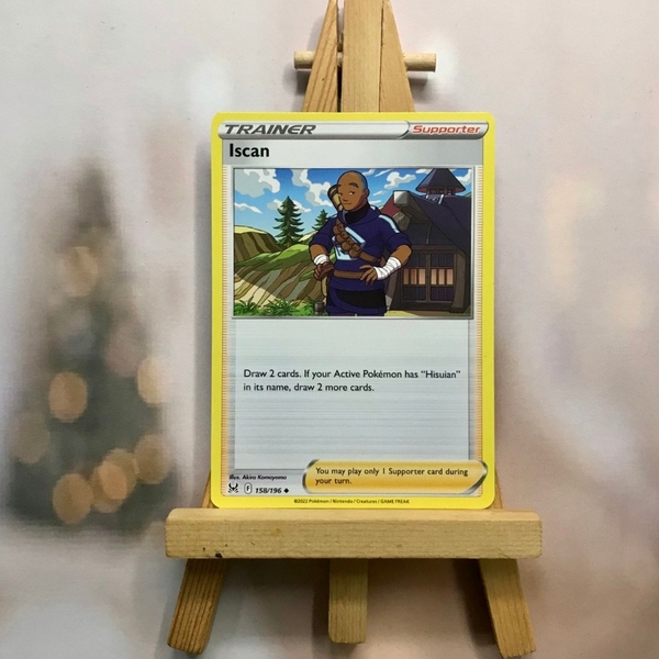 Thẻ hình Pokemon Iscan 158/196 - Lá bài lẻ Sword & Shield: Lost Origin Uncommon Reverse Holo tiếng Anh chính hãng