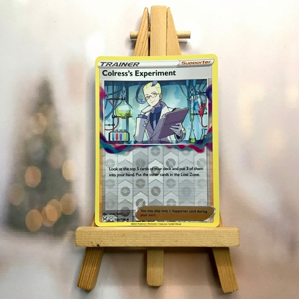 Thẻ hình Pokemon Colress's Experiment 155/196 - Lá bài lẻ Lost Origin Uncommon Reverse Holo tiếng Anh chính hãng ảnh 4