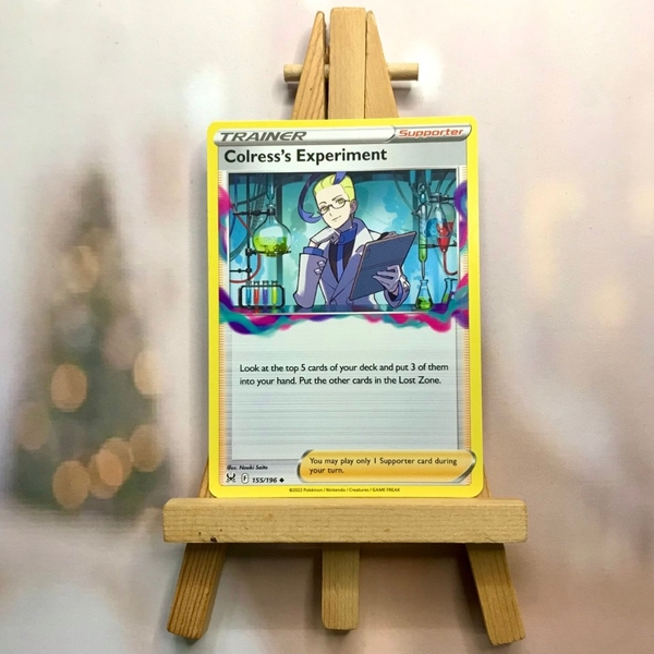 Thẻ hình Pokemon Colress's Experiment 155/196 - Lá bài lẻ Lost Origin Uncommon Reverse Holo tiếng Anh chính hãng ảnh 5