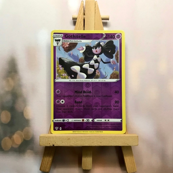 Thẻ hình Pokemon Gothitelle 075/189 - Lá bài lẻ Sword & Shield: Darkness Ablaze Rare Reverse Holo tiếng Anh chính hãng