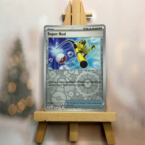 Thẻ hình Pokemon Super Rod 188/193 - Lá bài lẻ Paldea Evolved Common Reverse Holo tiếng Anh chính hãng ảnh 5