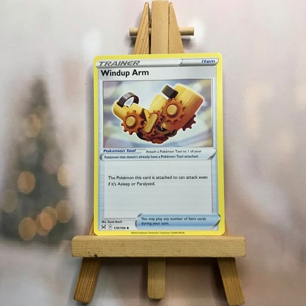 Thẻ hình Pokemon Windup Arm 170/196 - Lá bài Sword & Shield: Lost Origin Uncommon Reverse Holo tiếng Anh chính hãng ảnh 3