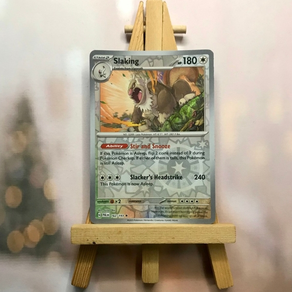 Thẻ hình Pokemon Slaking 162/193 - Lá bài lẻ Paldea Evolved Uncommon Reverse Holo tiếng Anh chính hãng ảnh 2