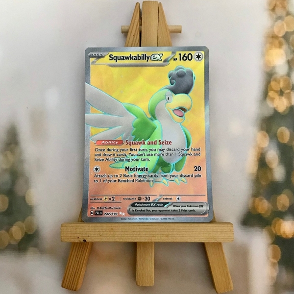 Thẻ hình Pokemon Squawkabilly ex 247/193 -Lá bài Scarlet&Violet Paldea Evolved Full Art Secret Rare tiếng Anh chính hãng ảnh 2