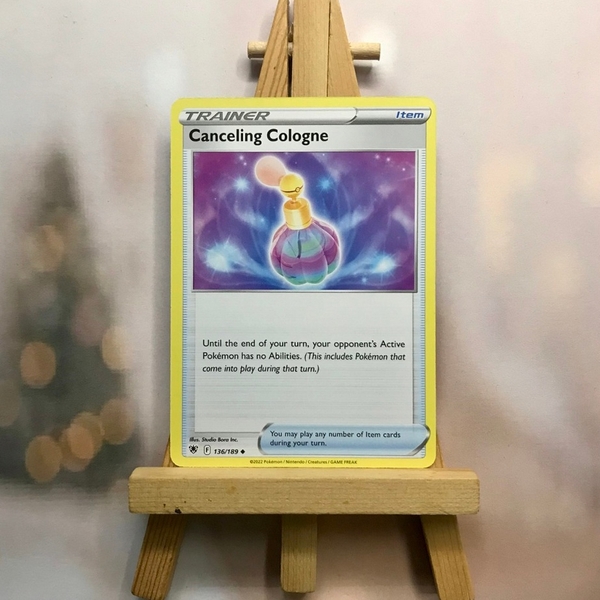 Thẻ Pokemon Canceling Cologne 136/189 - Lá bài Astral Radiance Uncommon Reverse Holo tiếng Anh chính hãng