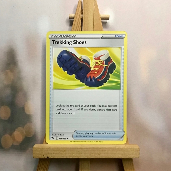 Thẻ hình Pokemon Trekking Shoes 156/189 - Lá bài lẻ Astral Radiance Uncommon Reverse Holo tiếng Anh ảnh 2