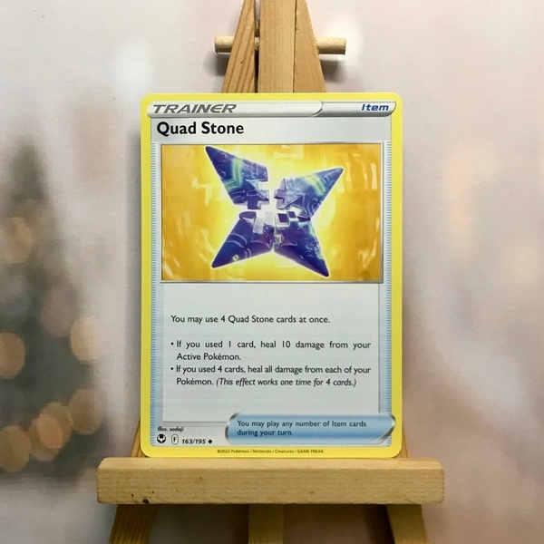 Thẻ hình Pokemon Quad Stone 163/195 - Lá bài lẻ Silver Tempest Uncommon Reverse Holo tiếng Anh chính hãng ảnh 4