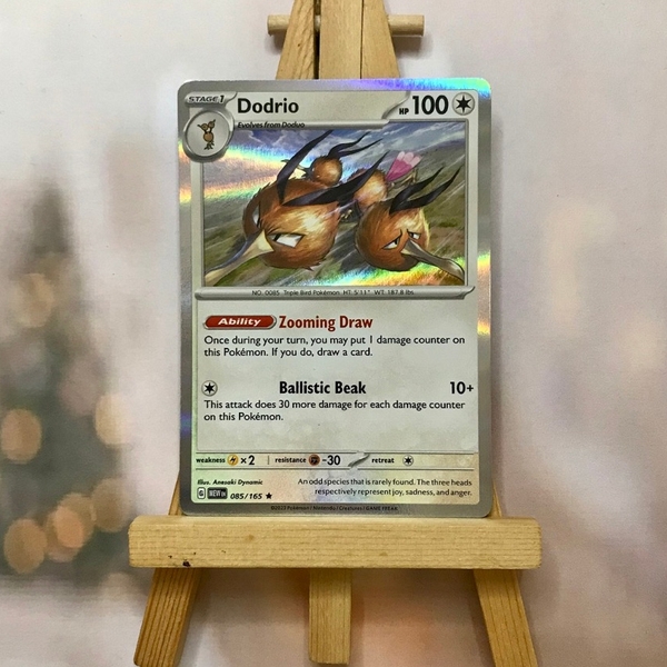 Thẻ hình Pokemon Dodrio 085/165 - Lá bài Scarler & Violet 151 Rare Reverse Holo tiếng Anh chính hãng ảnh 4