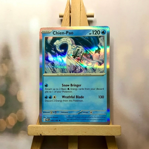 Thẻ hình Pokemon Chien-Pao 057/182 - Lá bài lẻ Paradox Rift Holo Rare Reverse Holo tiếng Anh chính hãng