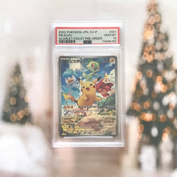 [PSA 10] Thẻ hình Pokemon Pikachu 001/SV-P - Lá bài lẻ Scarlet & Violet Pre-Order tiếng Nhật chính hãng