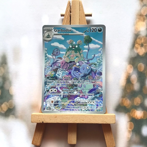 Thẻ hình Pokemon Garbodor 204/182 - Lá bài lẻ Paradox Rift Illustration Rare tiếng Anh chính hãng ảnh 2