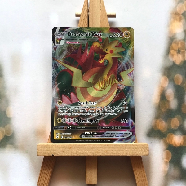 Thẻ hình Pokemon Dracozolt VMAX 059/203 - Lá bài lẻ Evolving Skies Ultra Rare tiếng Anh chính hãng