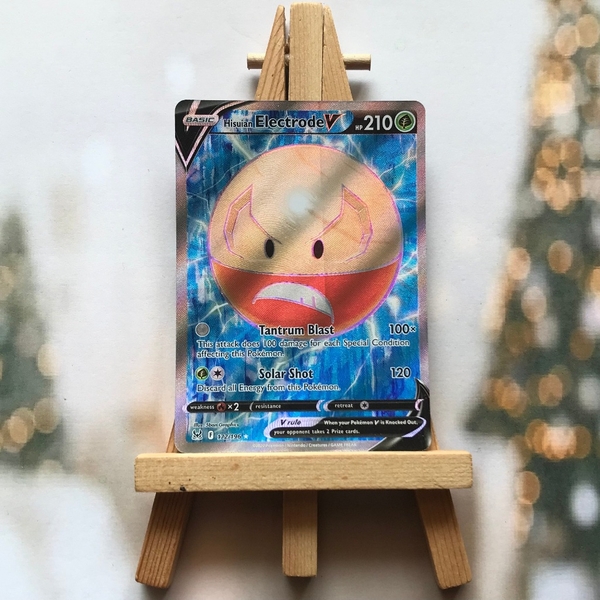 Thẻ hình Pokemon Hisuian Electrode V 172/196 - Lá bài lẻ Lost Origin Full Art Ultra Rare tiếng Anh chính hãng ảnh 2