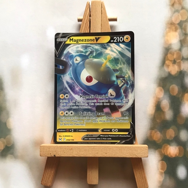 Thẻ hình Pokemon Magnezone V 056/196 - Lá bài Lost Origin Ultra Rare tiếng Anh chính hãng ảnh 2