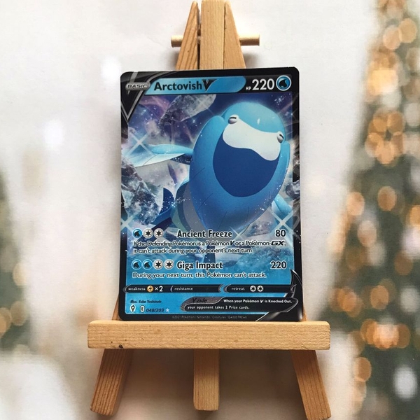 Thẻ hình Pokemon Arctovish V 048/203  - Lá bài lẻ Evolving Skies Ultra Rare tiếng Anh chính hãng ảnh 2