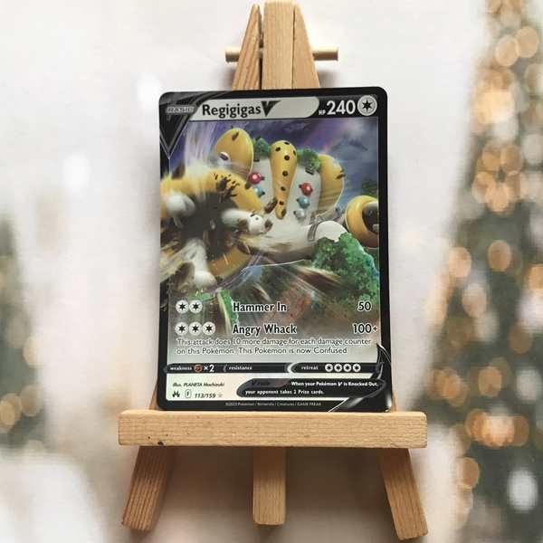 Thẻ hình Pokemon Regigigas V 113/159 - Lá bài lẻ Crown Zenith Ultra Rare tiếng Anh chính hãng