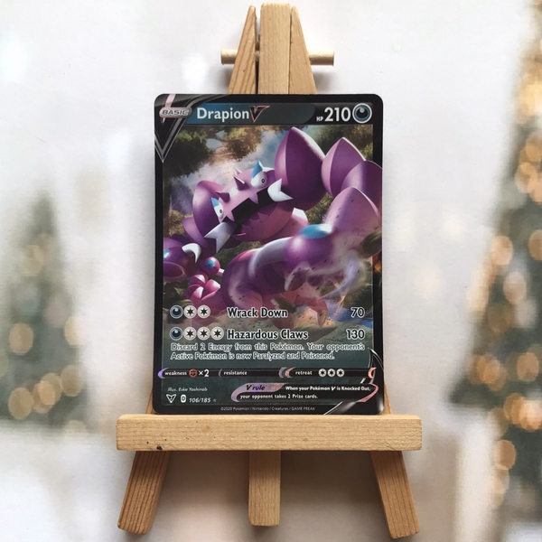 Thẻ hình Pokemon Drapion V 106/185 - Lá bài Vivid Voltage Ultra Rare tiếng Anh chính hãng