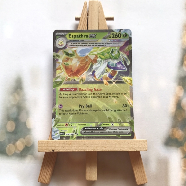 Thẻ hình Pokemon Espathra ex 006/091 - Lá bài Paldean Fates Ultra Rare tiếng Anh chính hãng