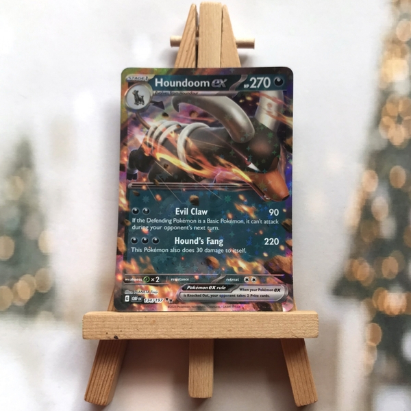 Thẻ hình Pokemon Houndoom ex 134/197 - Lá bài lẻ Obsidian Flames Ultra Rare tiếng Anh chính hãng