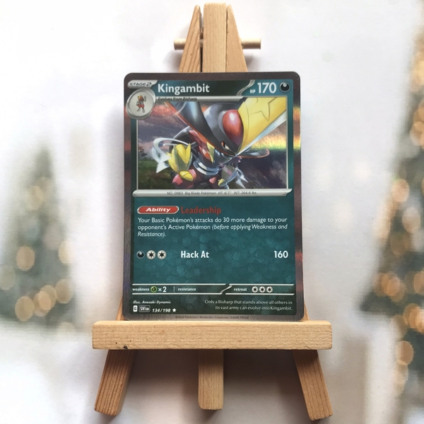 Thẻ hình Pokemon Kingambit 134/198 - Lá bài Scarlet & Violet Base Set Holo Rare Reverse Holo tiếng Anh chính hãng