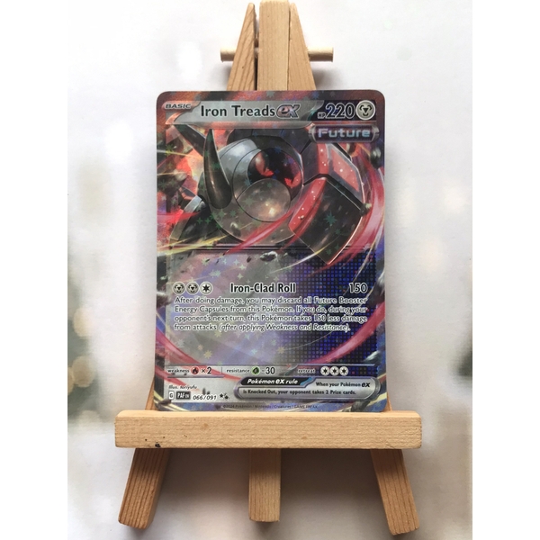Thẻ hình Pokemon Iron Treads ex 066/091 - Lá bài Paldean Fates Ultra Rare tiếng Anh chính hãng ảnh 3