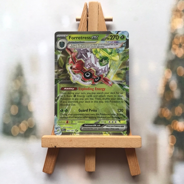 Thẻ hình Pokemon Forretress ex 002/091 - Lá bài Paldean Fates Ultra Rare tiếng Anh chính hãng