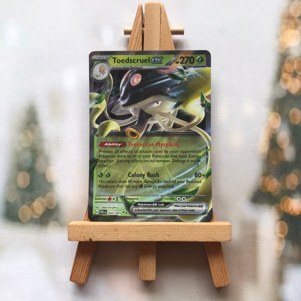 Thẻ hình Pokemon Toedscruel ex 005/091 - Lá bài Paldean Fates Ultra Rare tiếng Anh chính hãng ảnh 2