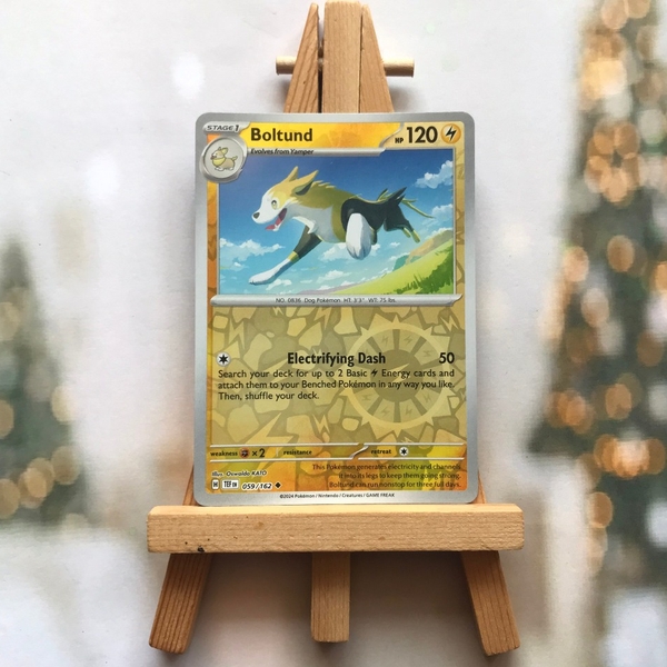 Thẻ hình Pokemon Boltund 059/162 - Lá bài lẻ Temporal Forces Common Reverse Holo tiếng Anh chính hãng
