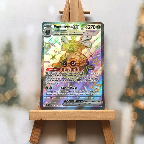 Thẻ hình Pokemon Forretress ex 212/091 - Lá bài lẻ Paldean Fates Shiny Ultra Rare tiếng Anh chính hãng