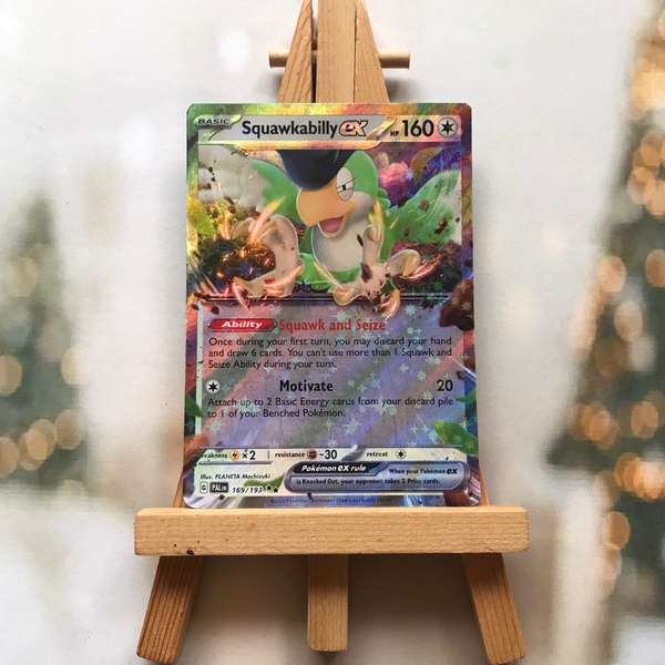 Thẻ hình Pokemon Squawkabilly ex 169/193 - Lá bài Paldea Evolved Ultra Rare tiếng Anh chính hãng