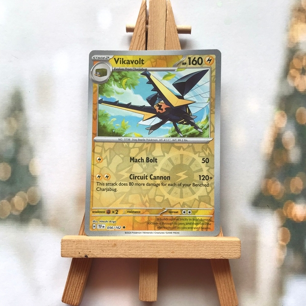Thẻ hình Pokemon Vikavolt 056/162 - Lá bài Scarlet & Violet: Temporal Forces Uncommon Reverse Holo tiếng Anh chính hãng