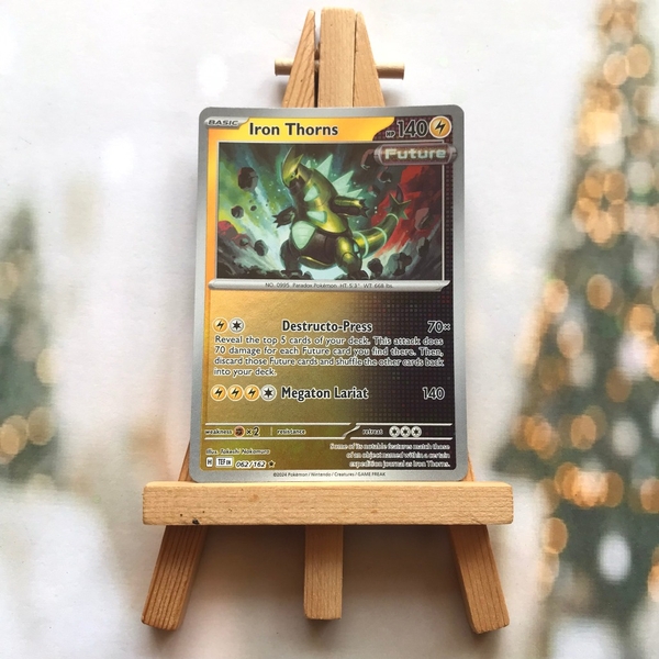 Thẻ hình Pokemon Iron Thorns 062/162 - Lá bài lẻ Temporal Forces Holo Rare Reverse Holo tiếng Anh chính hãng ảnh 2