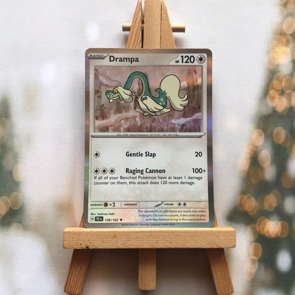 Thẻ hình Pokemon Drampa 138/162 - Lá bài lẻ Scarlet Violet Temporal Forces Holo Rare Reverse Holo tiếng Anh ảnh 3