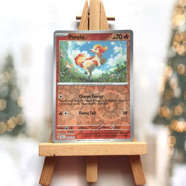 Thẻ hình Pokemon Ponyta 026/162 - Lá bài lẻ Temporal Forces Uncommon Reverse Holo tiếng Anh chính hãng