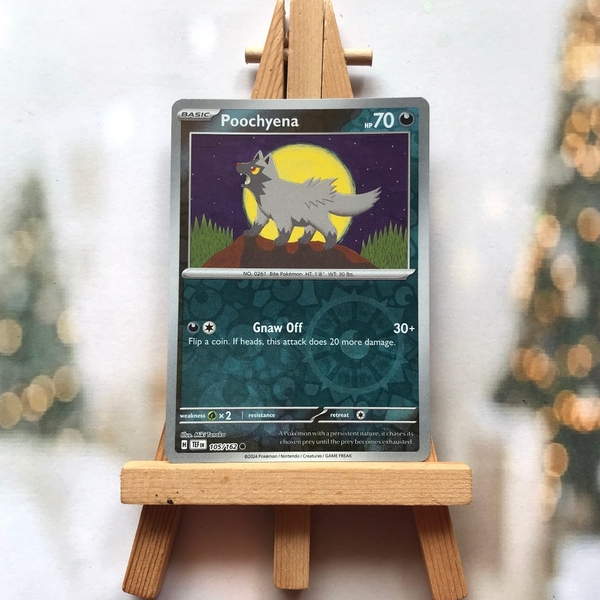 Thẻ hình Pokemon Poochyena 105/162 - Lá bài lẻ Temporal Forces Common Reverse Holo tiếng Anh chính hãng